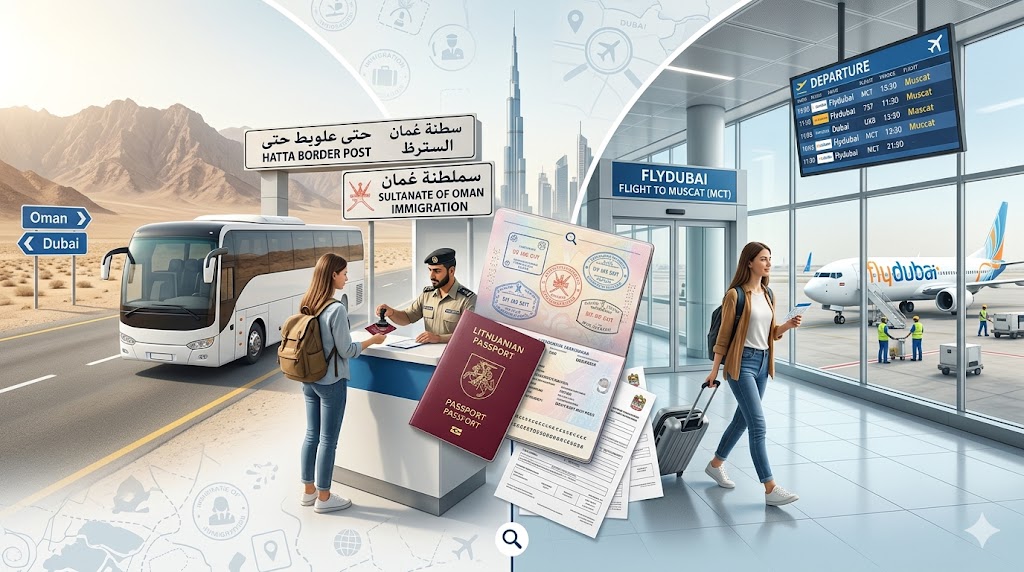 Bus vs Airport Visa Change UAE for Lithuanian Citizens