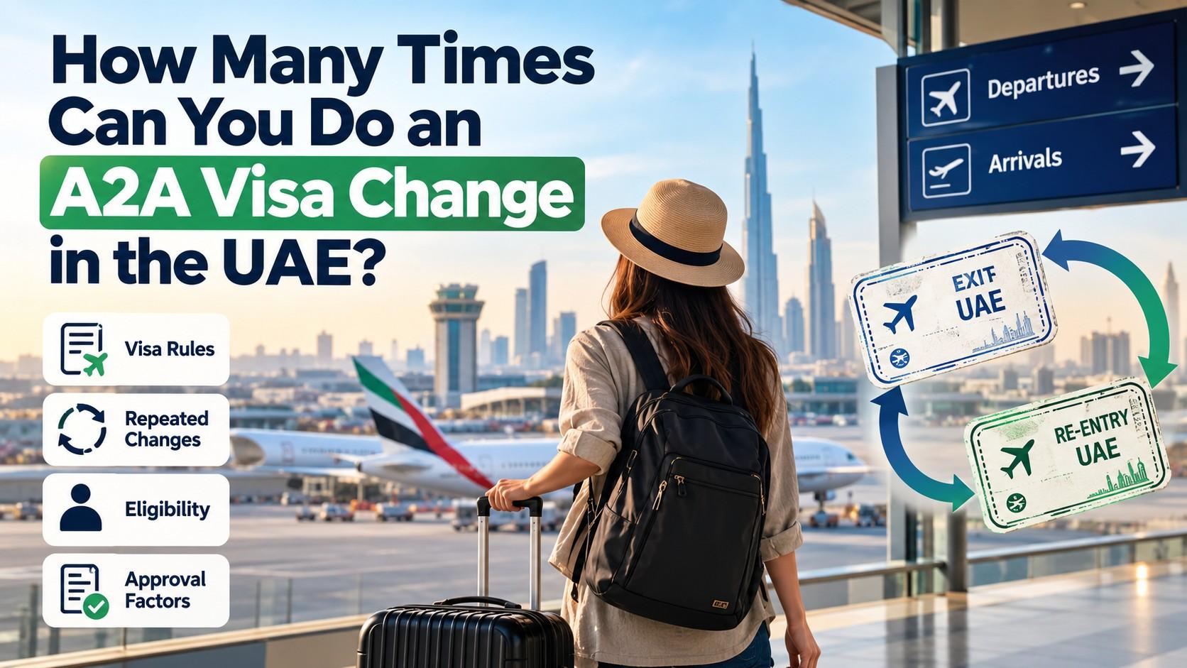 A2A visa change in UAE showing airport exit and re-entry, repeated visa changes, eligibility, and approval factors